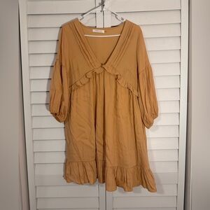 Mustard Seed Peach Baby Doll Style Dress
